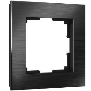 Рамка из металла Werkel Aluminium на 1 пост Черный алюминий W0011708