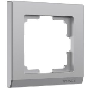 Рамка из поликарбоната Werkel Stark на 1 пост Серебряный W0011806