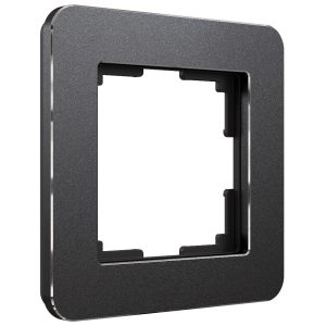 Рамка из металла Werkel Platinum на 1 пост Черный алюминий W0012608