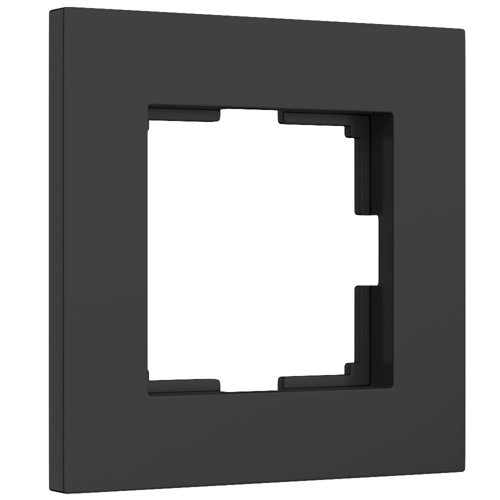 Рамка из поликарбоната Werkel Slab на 1 пост Черный W0012908