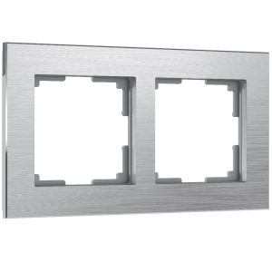 Рамка из металла Werkel Aluminium на 2 поста Алюминий W0021706