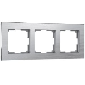 Рамка из металла Werkel Aluminium на 3 поста Алюминий W0031706