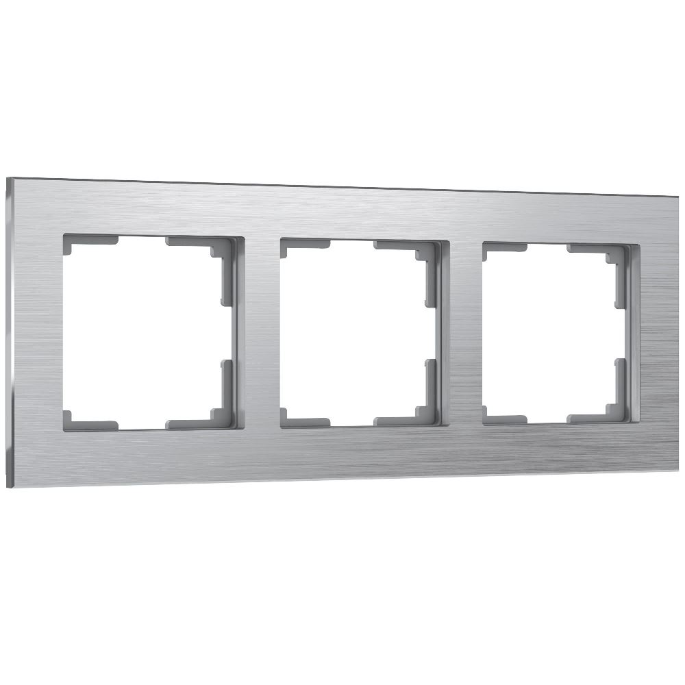 Рамка из металла Werkel Aluminium на 3 поста Алюминий W0031706