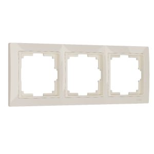 Рамка из поликарбоната Werkel Snabb basic на 3 поста Слоновая кость W0032003
