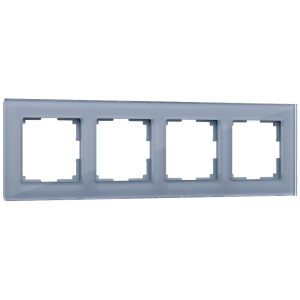 Рамка стеклянная Werkel Favorit на 4 поста Серый W0041115