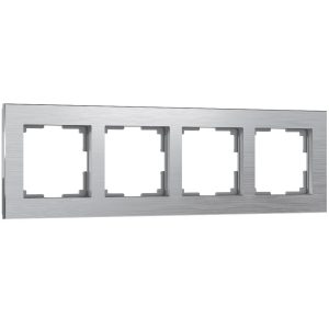 Рамка из металла Werkel Aluminium на 4 поста Алюминий W0041706