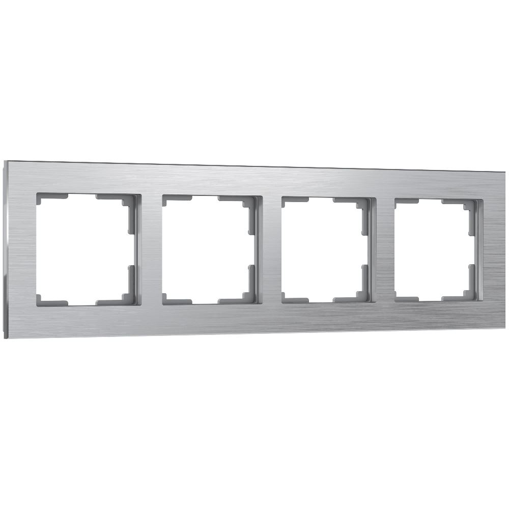 Рамка из металла Werkel Aluminium на 4 поста Алюминий W0041706