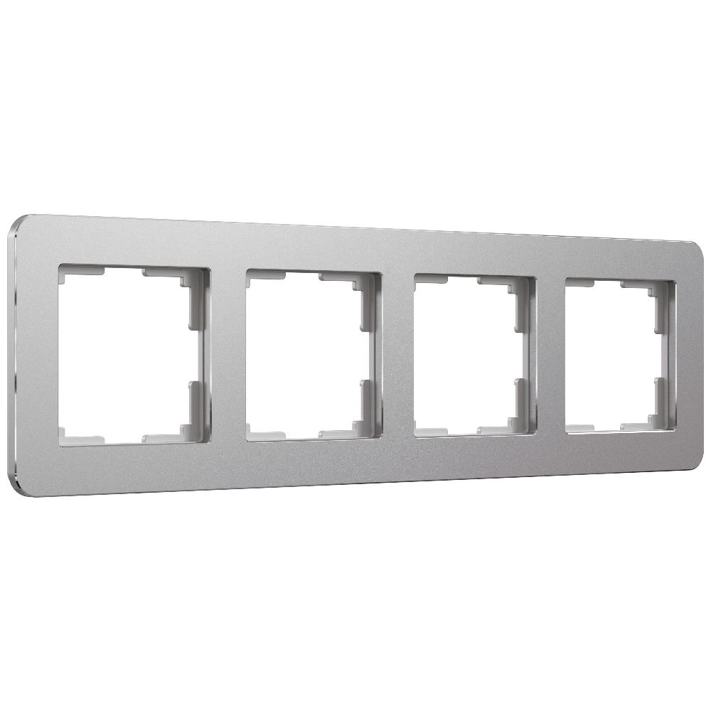 Рамка из металла Werkel Platinum на 4 поста Алюминий W0042606