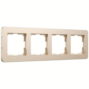 Рамка из металла Werkel Platinum на 4 поста Шампань W0042611