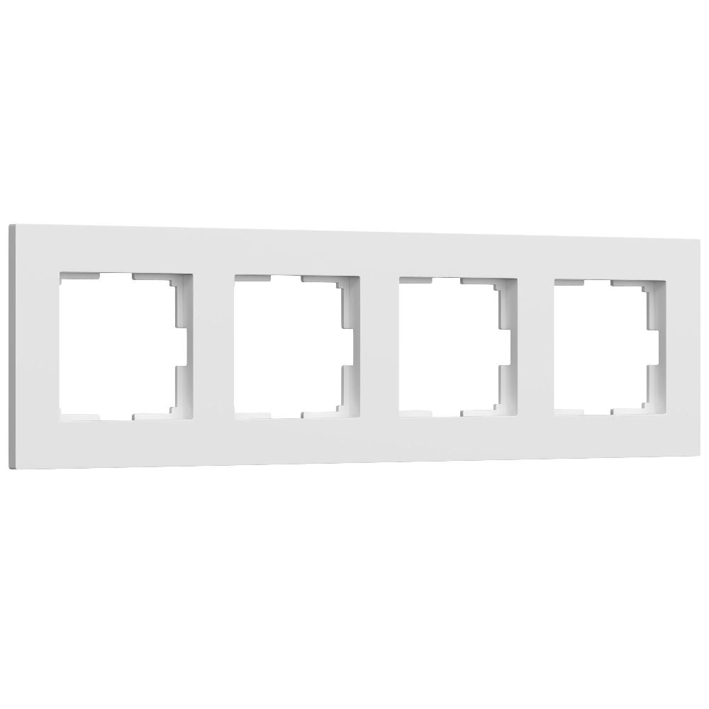 Рамка из поликарбоната Werkel Slab на 4 поста Белый W0042961