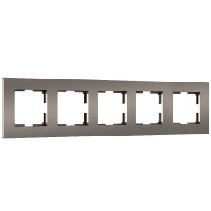 Рамка из поликарбоната Werkel Slab на 5 постов Бронза W0052963