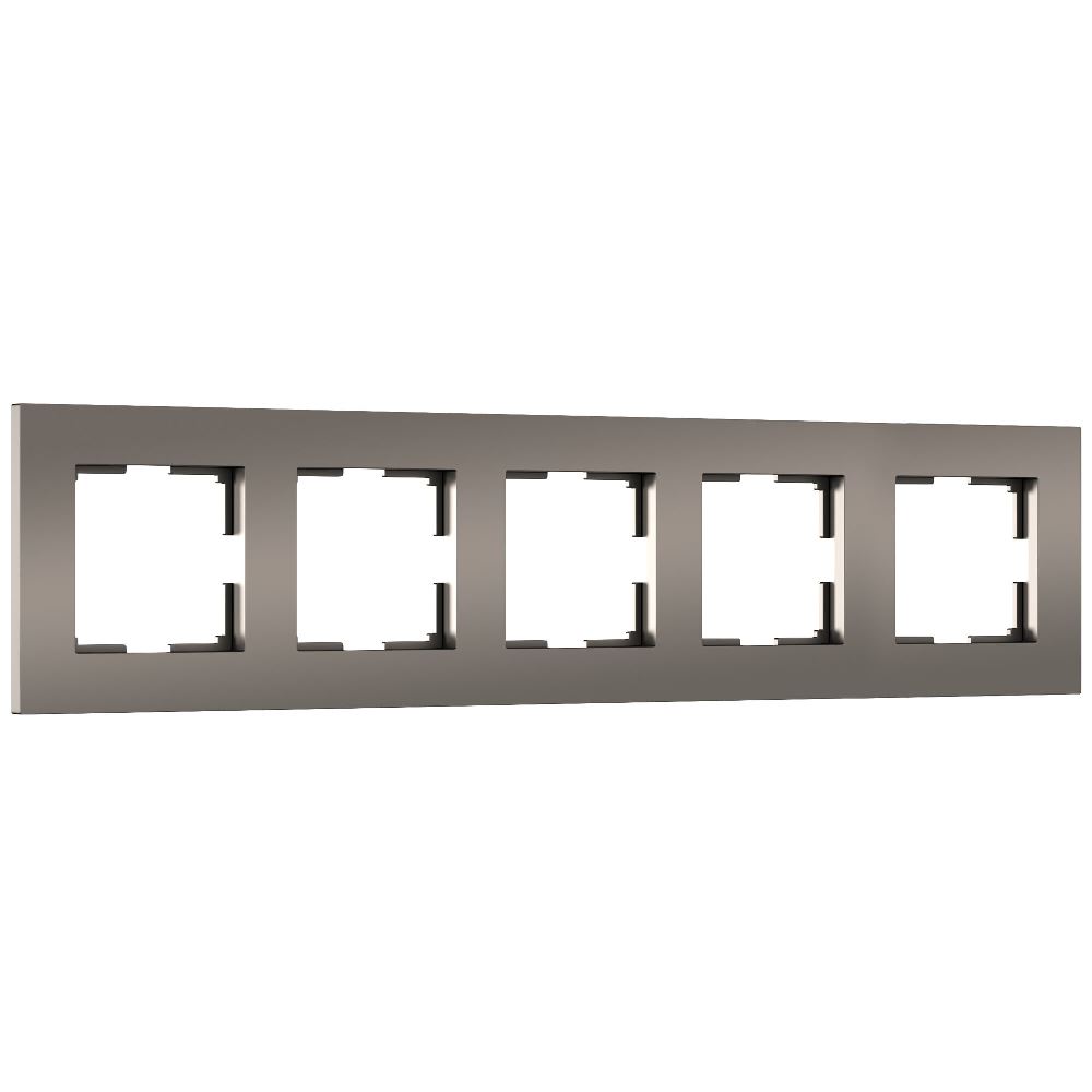 Рамка из поликарбоната Werkel Slab на 5 постов Бронза W0052963