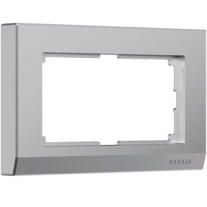 Рамка для двойной розетки Werkel Stark Серебряный W0081806
