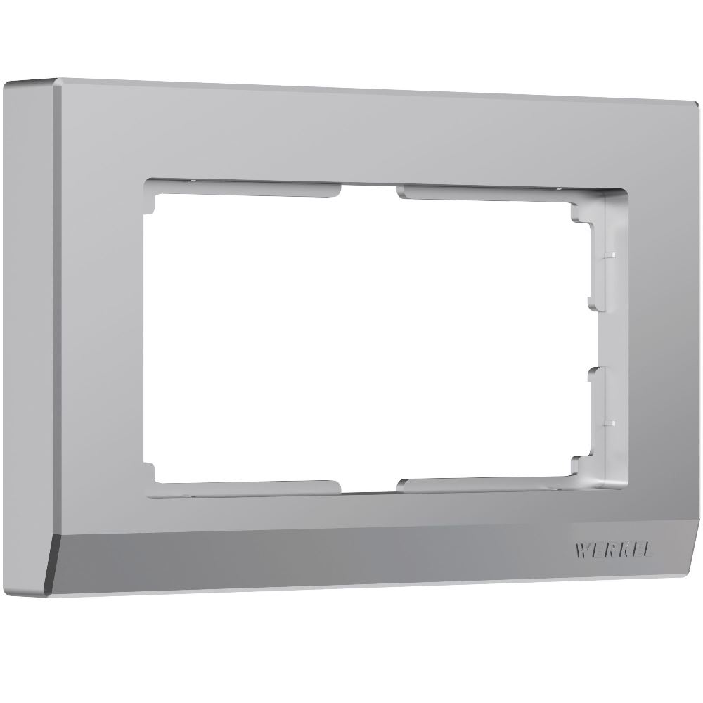 Рамка для двойной розетки Werkel Stark Серебряный W0081806