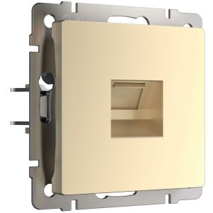 Розетка встраиваемая Ethernet Werkel RJ-45 Шампань W1181011
