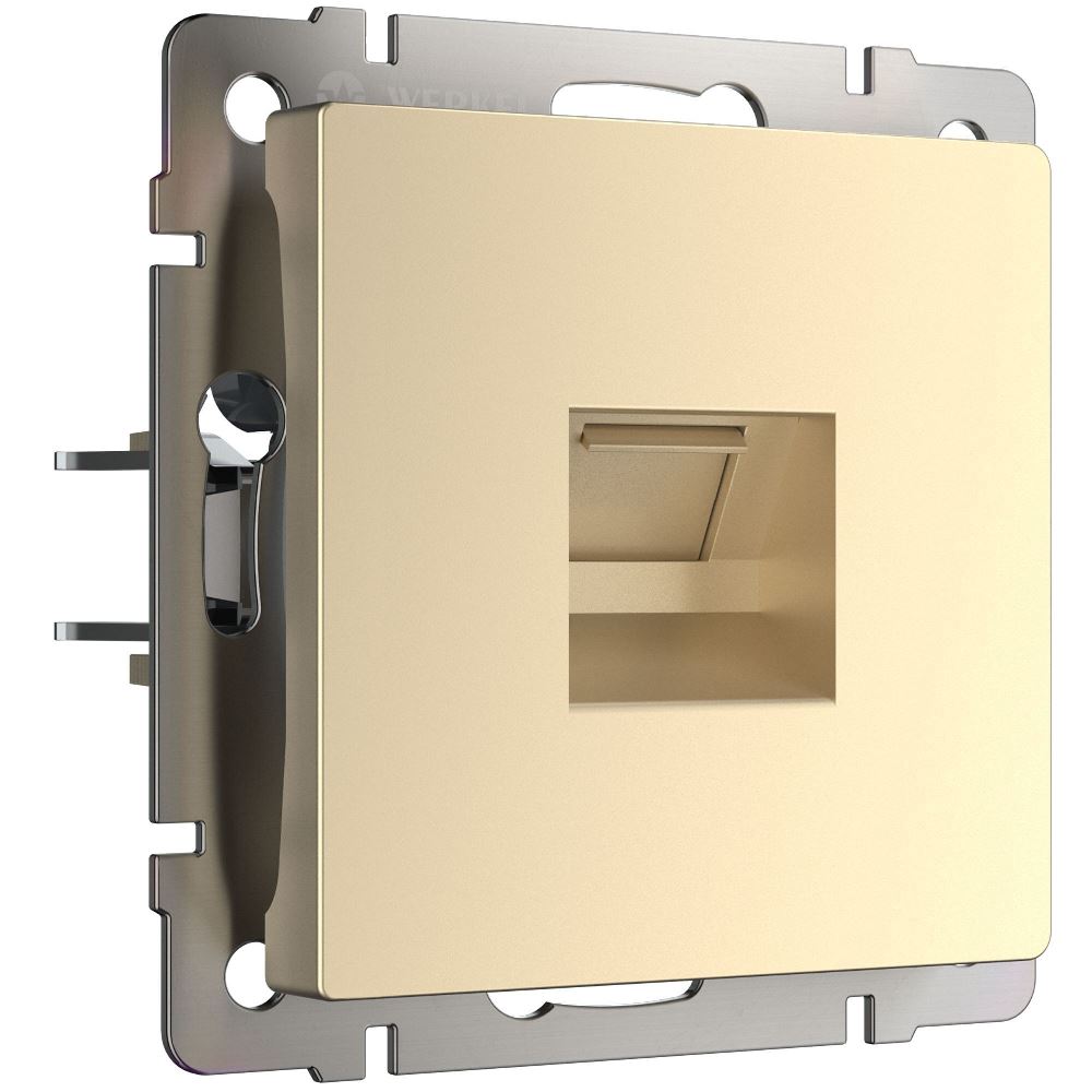 Розетка встраиваемая Ethernet Werkel RJ-45 Шампань W1181011