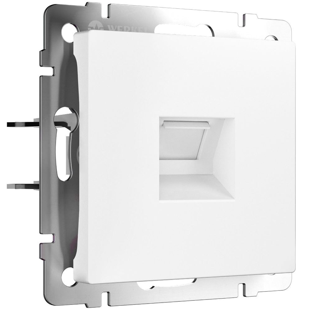 Розетка встраиваемая Ethernet Werkel RJ-45 Белый матовый W1181061