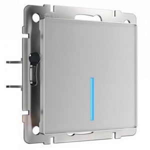 Выключатель одноклавишный встраиваемый сенсорный Werkel с Wifi Cеребряный W4510606