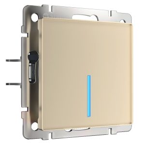 Выключатель одноклавишный встраиваемый сенсорный Werkel с Wifi Шампань W4510611