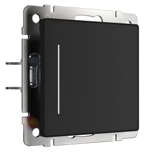 Выключатель одноклавишный встраиваемый сенсорный Werkel с Wifi Черный W4513008