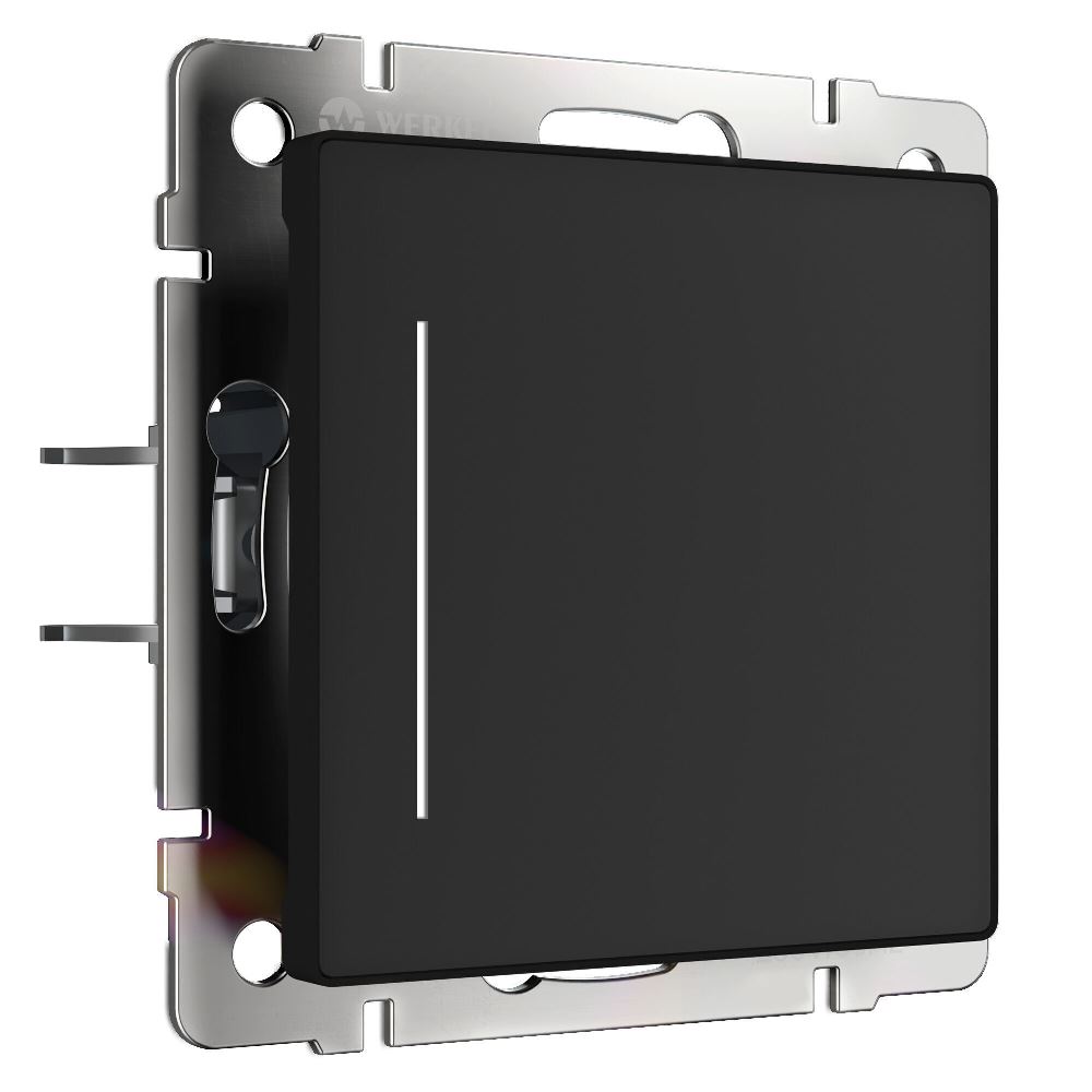 Выключатель одноклавишный встраиваемый сенсорный Werkel с Wifi Черный W4513008