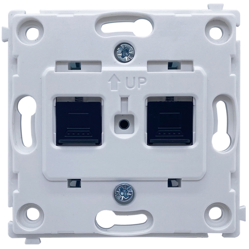 Розетка встраиваемая двойная Ethernet Donel R98 RJ45 2-я Cat.6/ClassE-8/8 Алюминий матовый DA16600-DA86926 — изображение 5