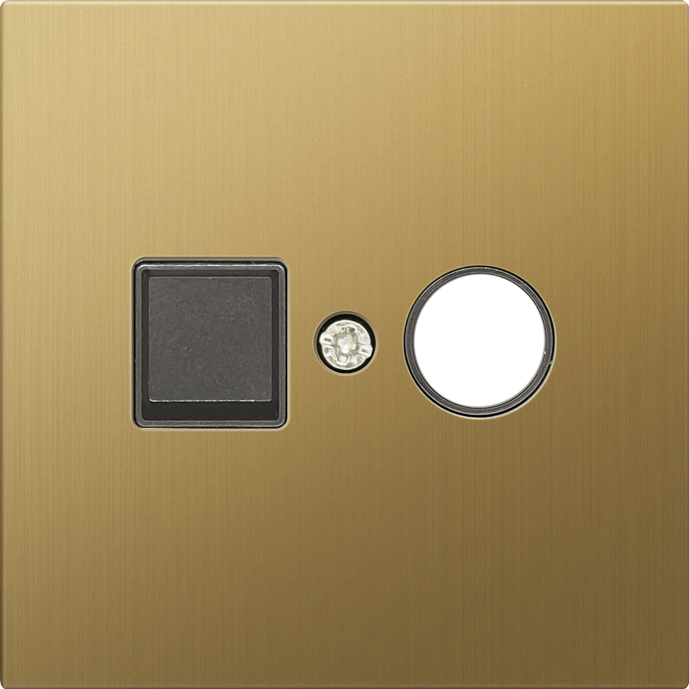 Розетка встраиваемая TV-SAT Donel R98 Metal F-разъём Золото матовое DA30200-DA879BR — изображение 2