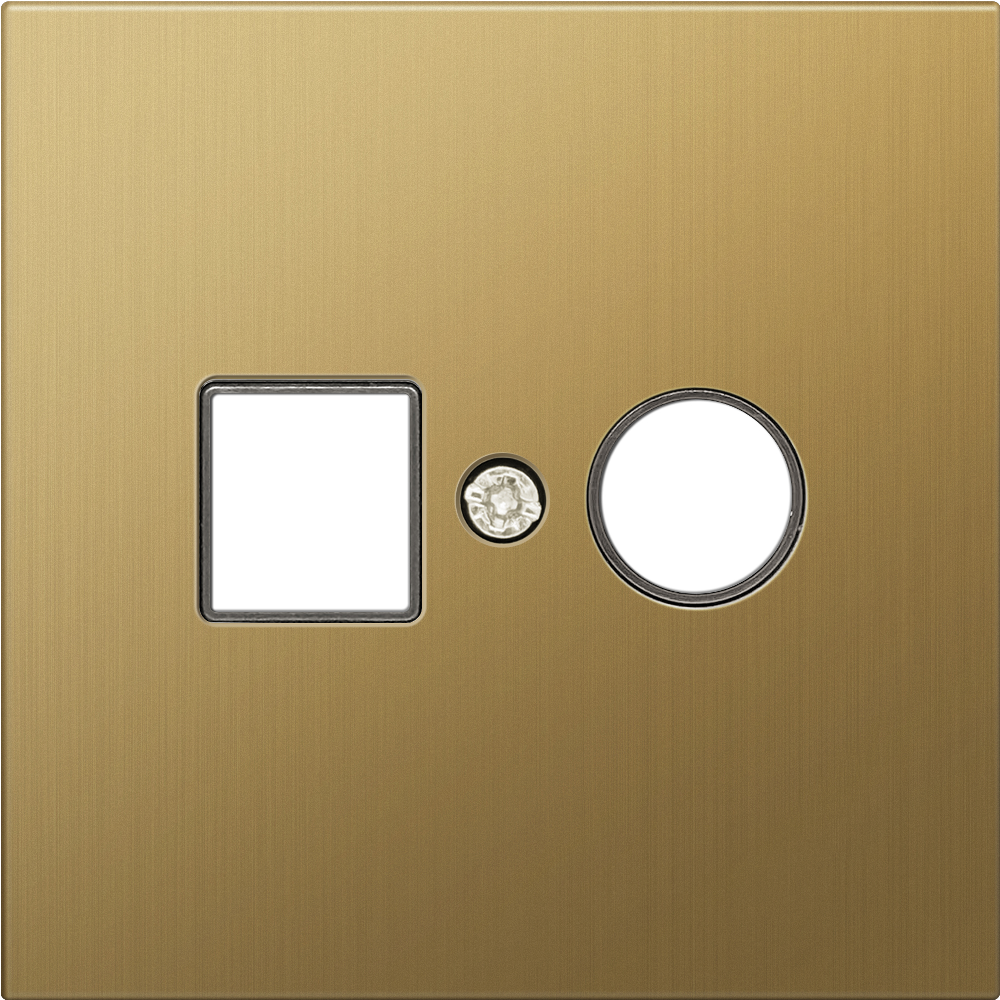Розетка встраиваемая комбинированная Donel R98 Metal RJ45 + SAT Золото матовое DA30600-DA889BR — изображение 2