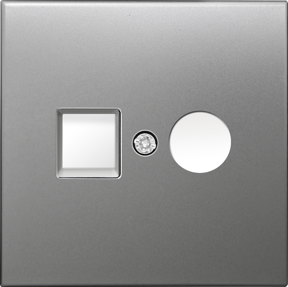 Розетка встраиваемая комбинированная Donel R98 Metal RJ45 + SAT Благородная сталь DA30600-DA889ES — изображение 2