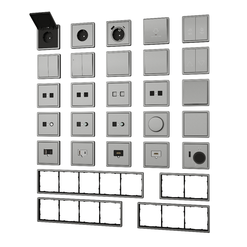 Розетка встраиваемая комбинированная Donel R98 Metal RJ45 + SAT Благородная сталь DA30600-DA889ES — изображение 3