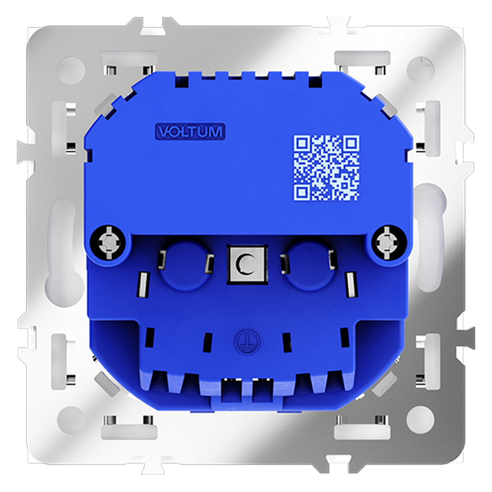 Розетка встраиваемая Voltum S70 с заземлением, шторками и USB A+A Белый матовый VLS040402 — изображение 3