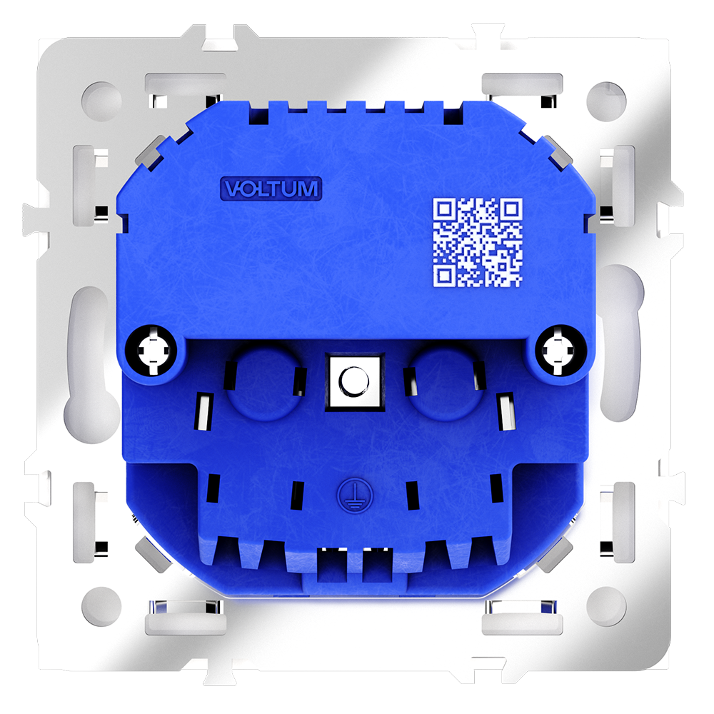 Розетка встраиваемая Voltum S70 с заземлением, шторками и USB A+A Кашемир VLS040403 — изображение 3