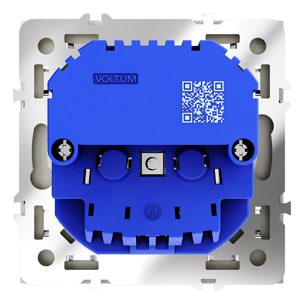 Розетка встраиваемая Voltum S70 с заземлением, шторками и USB A+A Шелк VLS040404 — изображение 3