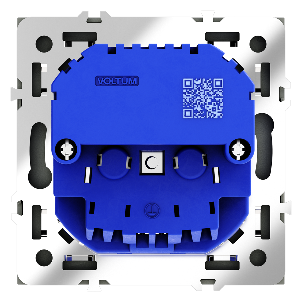 Розетка встраиваемая Voltum S70 с заземлением, шторками и USB A+A Черный матовый VLS040408 — изображение 3