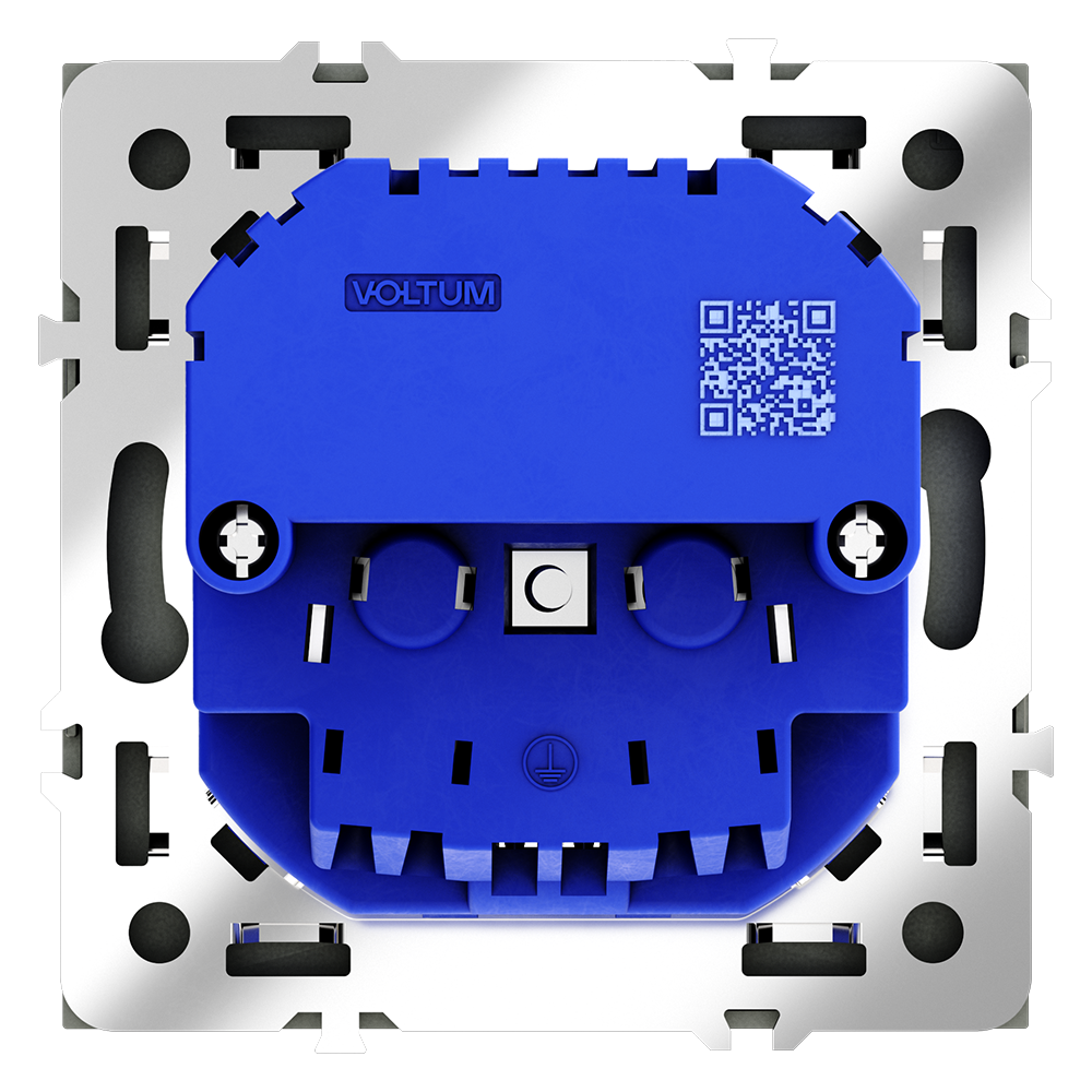 Розетка встраиваемая Voltum S70 с заземлением, шторками и USB A+C Черный матовый VLS040508 — изображение 3